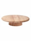 Bread + Butter Acacia rounded edge footed cake plate 30cm - British product