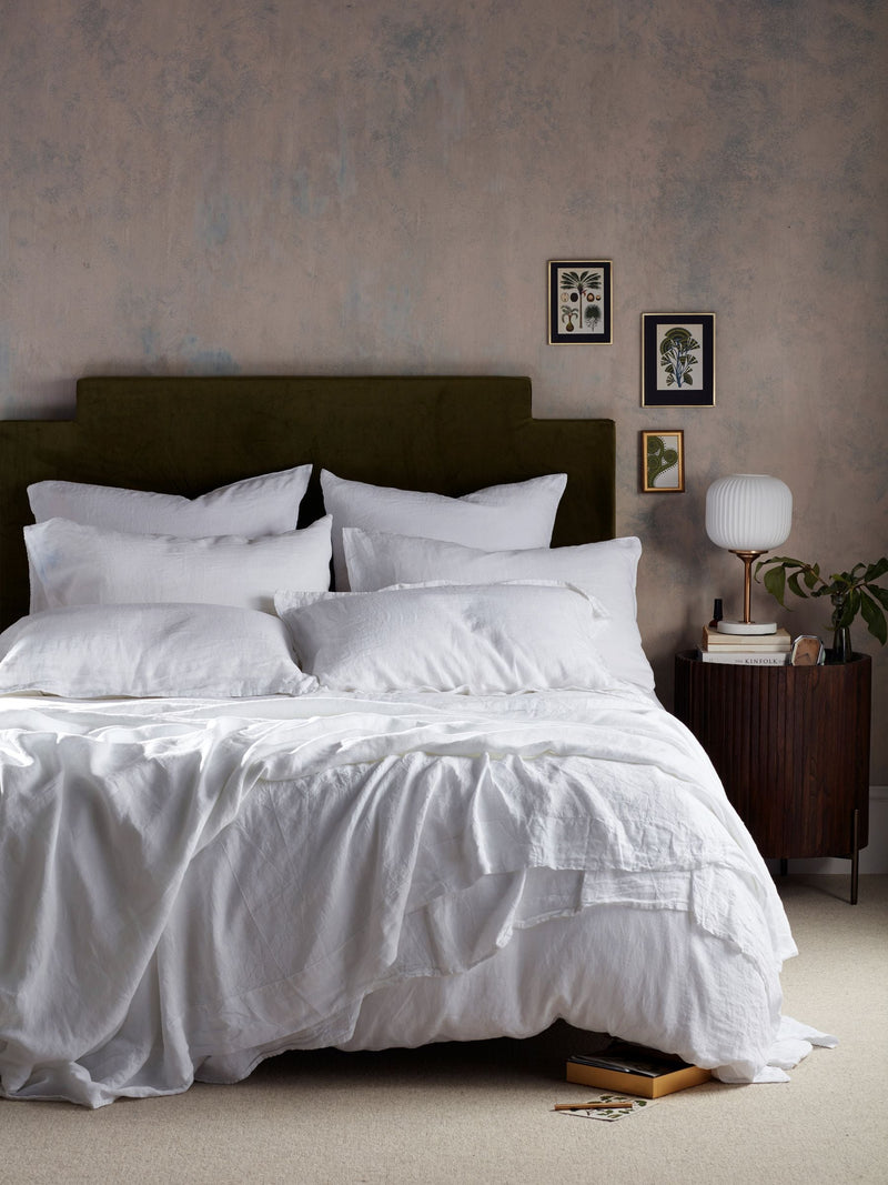 Secret Linen Store white linen duvet cover (British brand)