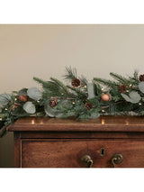 Lights4fun Pre Lit Acorn Christmas Garland 1.5m