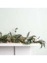 Lights4fun Pre Lit Frosted Berry and Pinecone Festive Garland 2m
