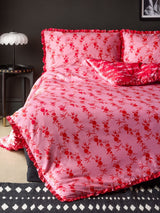 Rockett St George Sunset Floral Frill 180 Thread Count Duvet Cover and Pillowcase Set