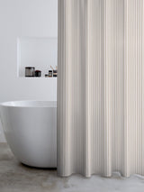 Catherine Lansfield Natural Timeless Stripe Shower Curtain 180x180 cm