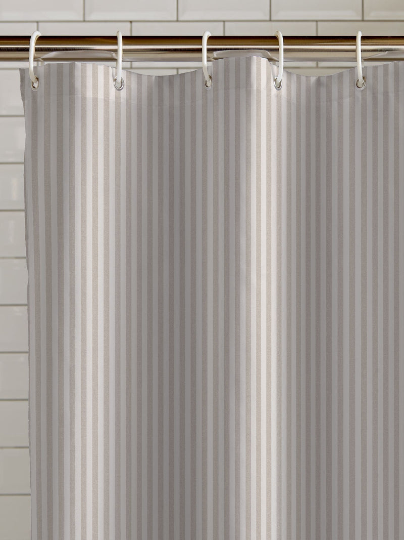 Catherine Lansfield Natural Timeless Stripe Shower Curtain 180x180 cm - British product