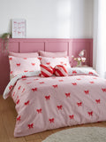 Sassy B Pink Dotty Bows So Soft Reversible Duvet Cover Set