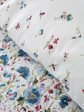 Bianca Blue Supersoft 100% Brushed Cotton Ophelia Floral Print Duvet Cover Set