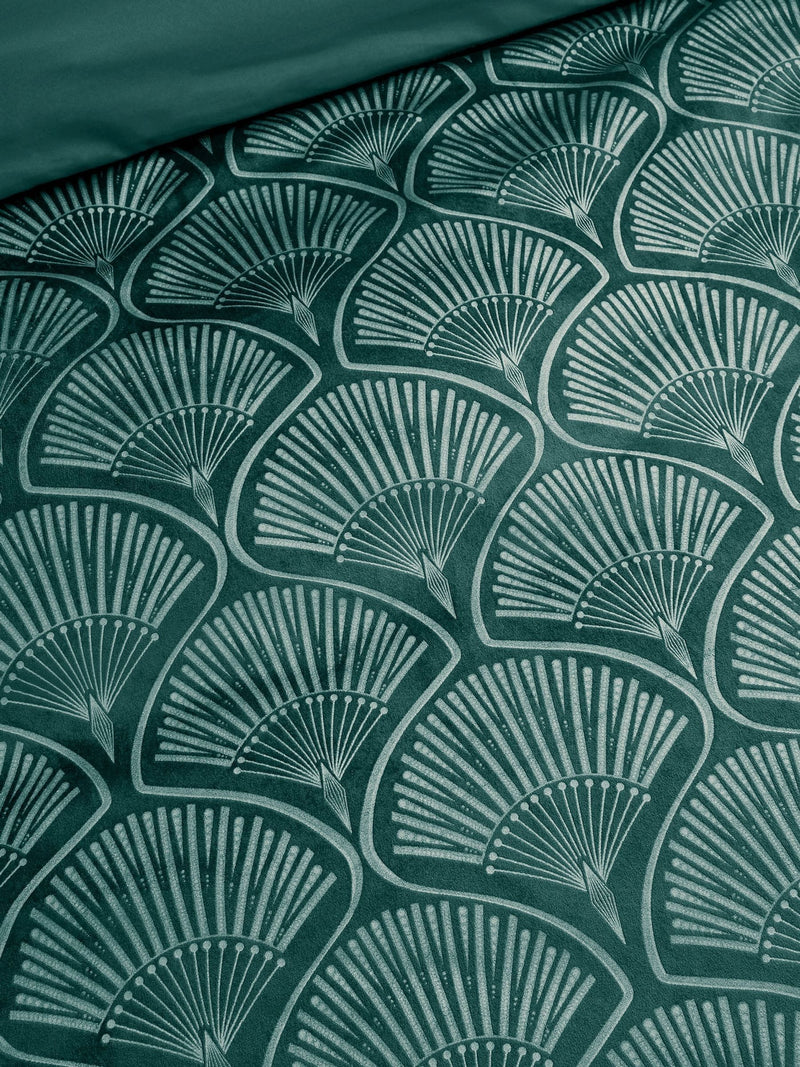 Catherine Lansfield teal green duvet cover set - British product