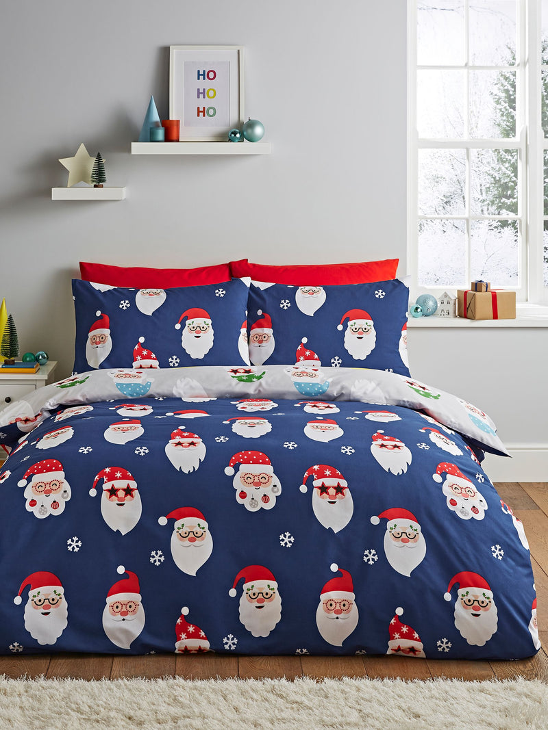 Catherine Lansfield Red Christmas Santa Spectacular Duvet Cover Set - British product