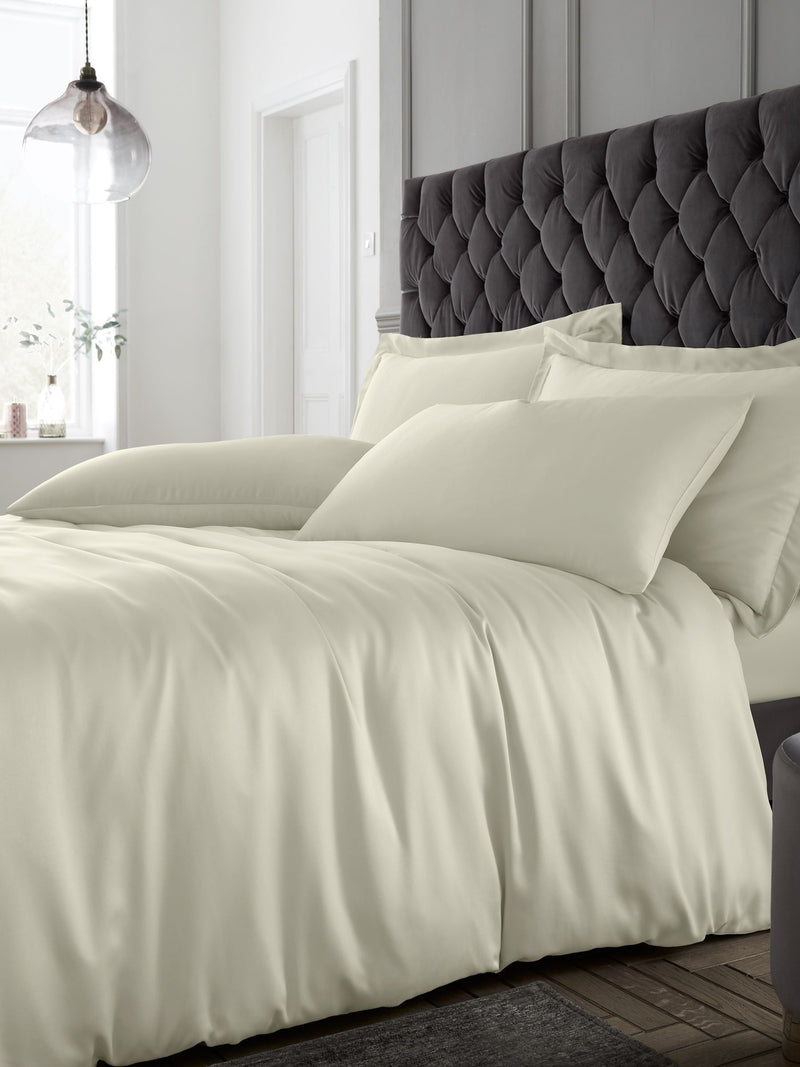 Catherine Lansfield Champagne Satin Duvet Cover Set - British product