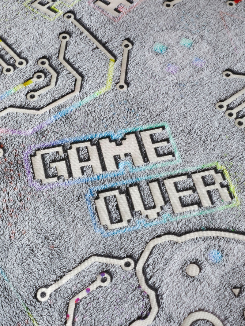 Catherine Lansfield Black Game Over Glow in the Dark Fleece Duvet Cover Set - British product