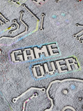 Catherine Lansfield Black Game Over Glow in the Dark Fleece Duvet Cover Set - British product
