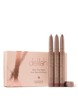 Delilah Stay The Night Smooth Shadow Stick Trio Makeup Primer and Eyeshadow Stick Gift Set