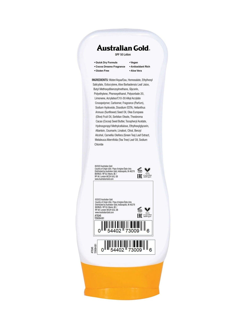 Australian Gold SPF 50 sun cream 237ml - British product