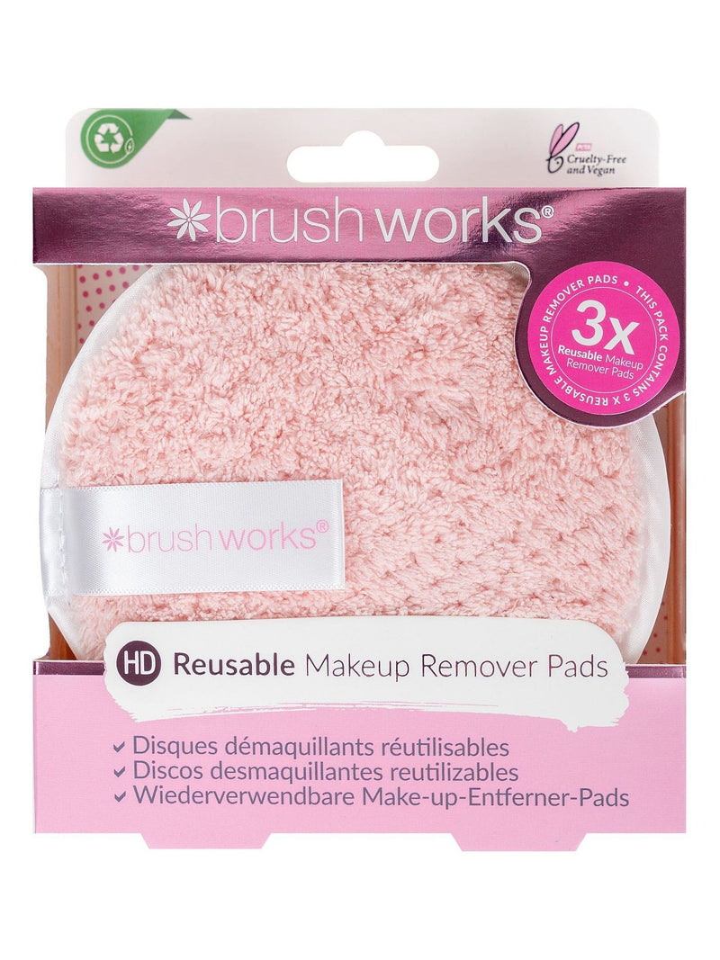 Brush Works HD reusable makeup remover pads 3 pack - British product