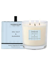 Stoneglow Sea Salt & Oakmoss 3 Wick Scented Candle