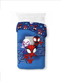 Spidey and his Amazing Friends Blue Vroom Duvet Cover and Pillowcase Set