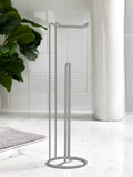 Light Grey Wire Toilet Roll Holder Holds 4 Rolls, UK version