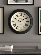 Jones Clocks Black Supper Club Roman Numeral Wall Clock 40cm