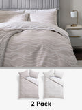 Reversible duvet cover set in natural wave, imported from the UK