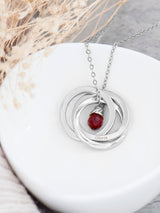 Treat Republic Personalised Russian Ring Necklace Silver Tone 45cm Jewellery