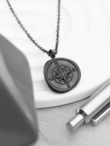 Treat Republic Men's Personalised Compass Amulet Necklace 52cm Chain