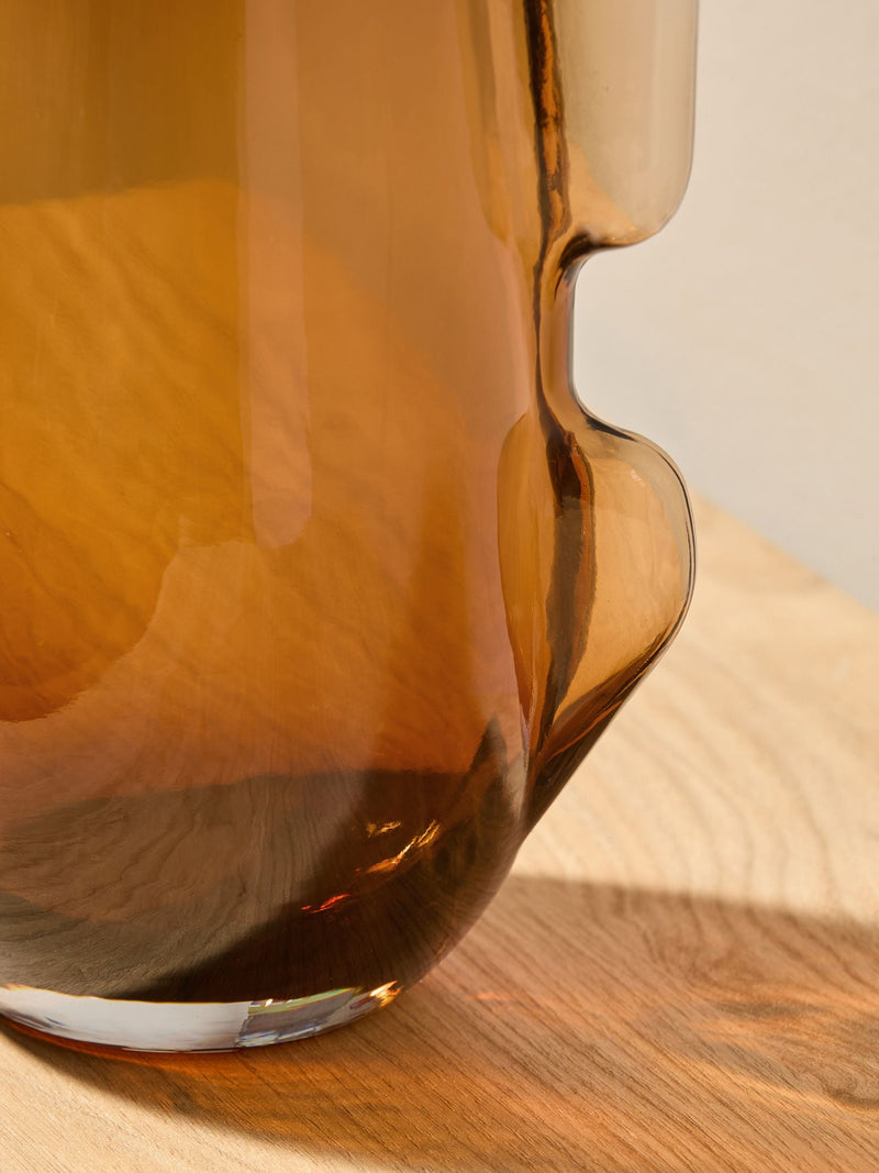 MADE.COM Brown Mira Glass Vase, imported from the UK