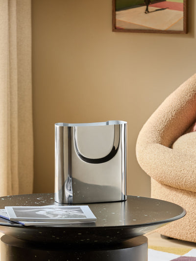 MADE.COM Chrome Juro Stainless Steel Vase
