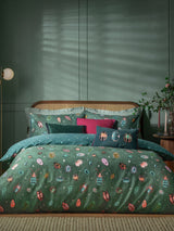 Beetalis Furn Green Jewel Reversible Duvet Cover and Pillowcase Set