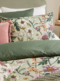 Wylder Celadon Green Wallflower Reversible Duvet Cover Set (British brand)