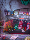 Furn Charcoal Creepy Town duvet cover and pillowcase set - British product