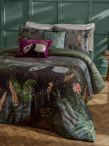 Paoletti Green Chuan Cotton Sateen Duvet Cover Set