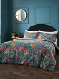 Wylder Lake Blue Viranai Exotic Floral duvet cover set (British brand)
