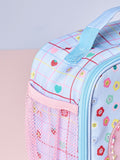 Blue/Pink Flower Power Lunch Bag - British product