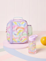 Lilac Purple Rainbow Lunch Bag and Water Bottle
