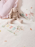 White bunny scene single duvet cover and pillowcase set (British brand)