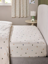 Mini Dino 100% Cotton Muslin Fitted Sheet