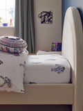 Marvel white cotton fitted sheet for single bed (British brand)