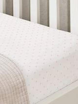The White Company Pink 100% Cotton Star Fitted Sheet