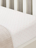 The White Company pink dusty pink star single fitted sheet (British brand)