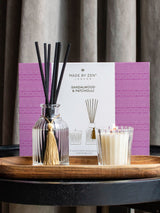 Made by Zen Riad Collection Sandalwood & Patchouli Candle & Reed Diffuser Set 70g 80ml