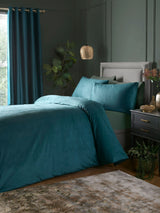 Laurence Llewelyn-Bowen Teal Montrose Velvet Duvet Cover Set