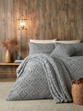 Romo Fusion Grey Fleece and Sherpa Duvet Cover Set - British product