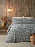 Romo Fusion Grey Fleece and Sherpa Duvet Cover Set - British product