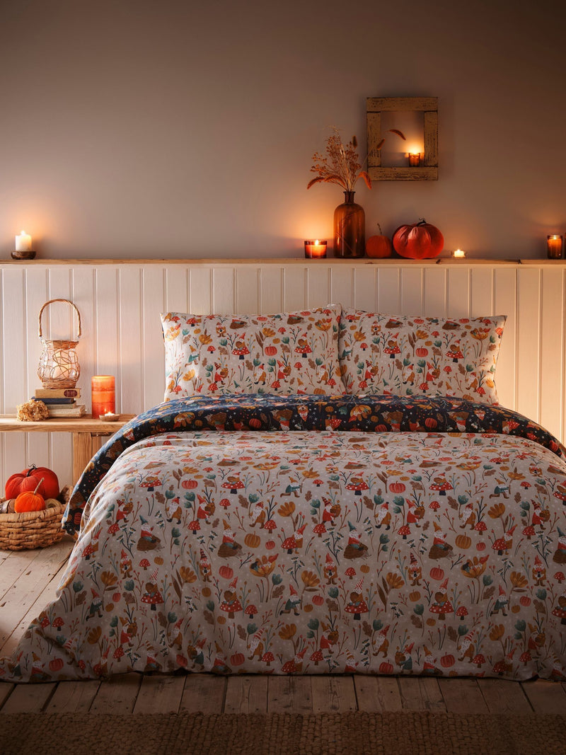 Fusion Natural Christmas reversible duvet cover set - British product
