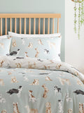 Fusion duck egg cute dogs duvet cover set - British product