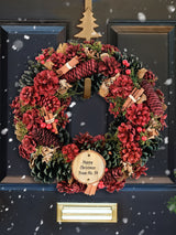 Dibor Personalised Christmas Wreath Woodland 39cm