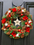 Dibor Personalised Christmas Wreath 35cm, imported from the UK
