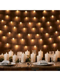 Lights4fun TruGlow bronze ombre LED pillar candle trio 15cm, UK version