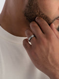 Beaverbrooks black zirconium men's ring 6mm width - British product