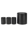 Russell Hobbs 4 Piece Black Ribbed Countertop Set, imported from the UK