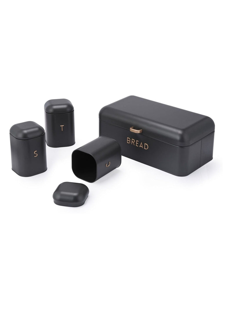 Salter Charcoal Pebble 4-piece countertop storage set (British brand)